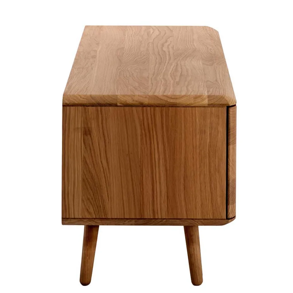 Wohnen Weiß geöltes TV Board aus Eiche Massivholz - Bakaras