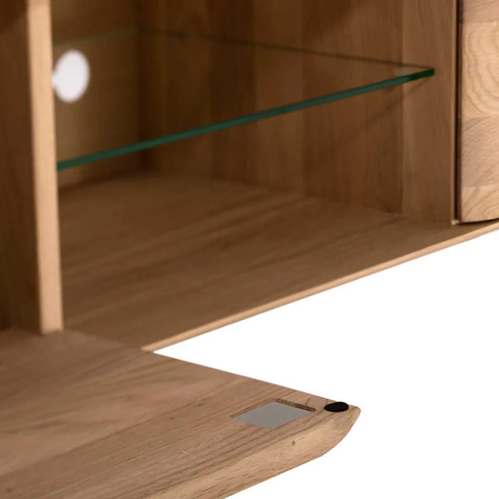 Wohnen Weiß geöltes TV Board aus Eiche Massivholz - Bakaras