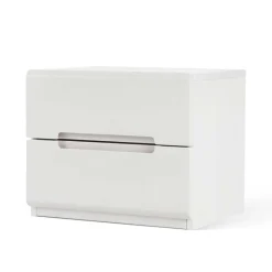 Wohnen Weiß lackierte Nachtkommode Cantabria aus massiver Buche