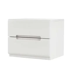 Wohnen Weiß lackierte Nachtkommode Cantabria aus massiver Buche