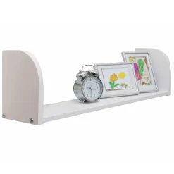 Kinder Wohnen Weiß lackiertes Hochbett mit Rutsche mit Stoff Pink - Simon