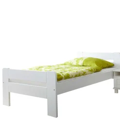 Wohnen Weiß lackiertes Holzbett günstig - Jean