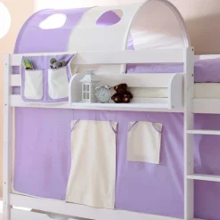 Kinder Wohnen Weiß lackiertes Mädchen Etagenbett mit Bettkasten - Alcamo