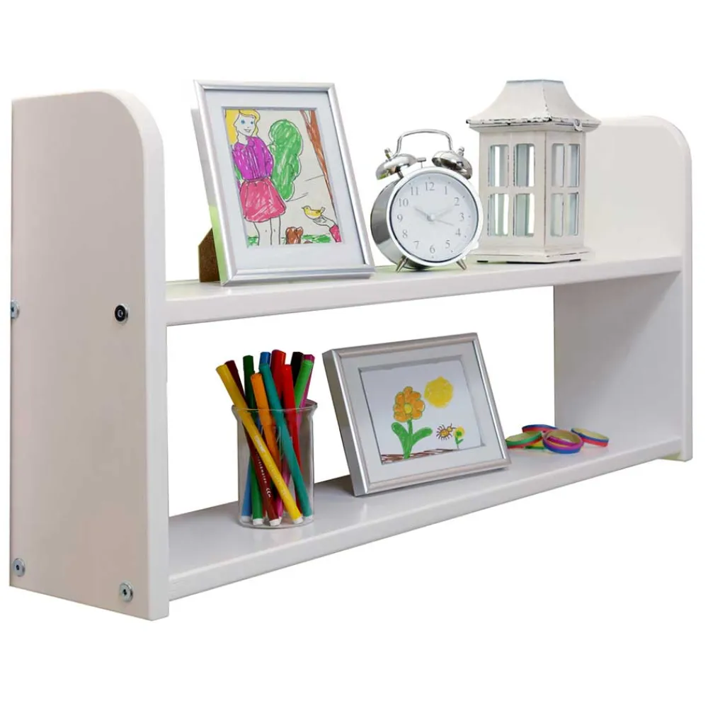 Kinder Wohnen Weiß lackiertes Mädchen Etagenbett mit Bettkasten - Alcamo