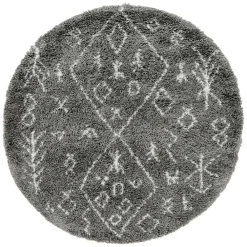 Wohnen Weicher Hochflor Teppich in Grau und Creme - Vuturava