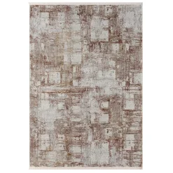 Wohnen Weiße Möbel|Braune Möbel*Weicher Kurzflor Teppich mit Vintage Optik - Stick