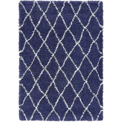 Wohnen Weiße Möbel|Skandinavische Möbel*Weicher Läufer Teppich mit Hochflor in Blau - Tanko