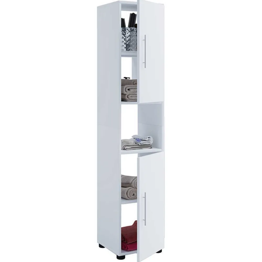 Wohnen Weiße Badmöbel Kombination Set - Sua (vierteilig)