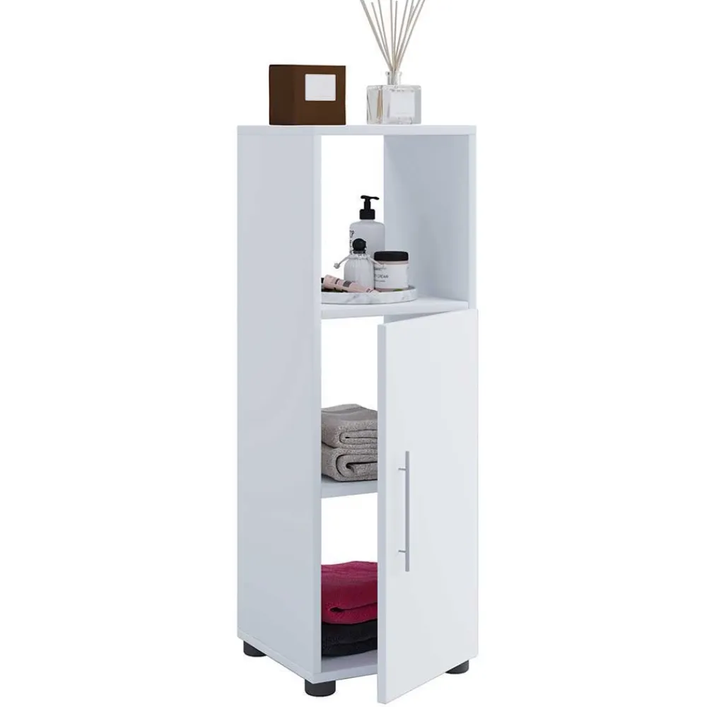 Wohnen Weiße Badmöbel Kombination Set - Sua (vierteilig)