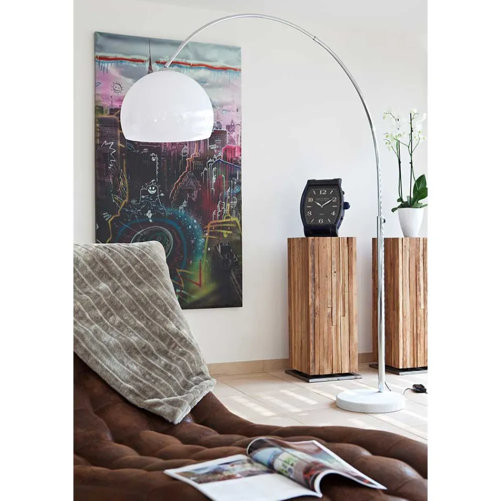 Wohnen Lampen & Leuchten*Weiße Bogenlampe höhenverstellbar - Marisa