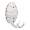 Wohnen Garderoben|Garderoben*Weiße Design Klapphaken in Oval - Egetaria (6er Set)