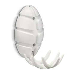 Wohnen Garderoben|Garderoben*Weiße Design Klapphaken in Oval - Egetaria (6er Set)