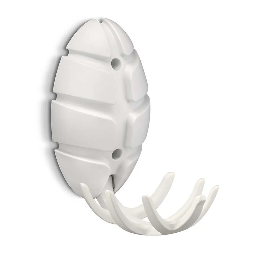 Wohnen Garderoben|Garderoben*Weiße Design Klapphaken in Oval - Egetaria (6er Set)