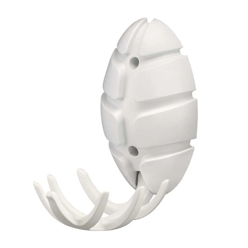 Wohnen Garderoben|Garderoben*Weiße Design Klapphaken in Oval - Egetaria (6er Set)