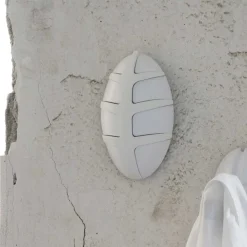 Wohnen Garderoben|Garderoben*Weiße Design Klapphaken in Oval - Egetaria (6er Set)