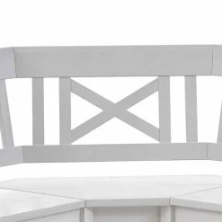 Wohnen Küchenbänke|Esszimmerbänke*Weiße Eckbank Onesti aus Kiefer massiv