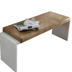 Wohnen Küchenbänke|Esszimmerbänke*Weiße Esstisch Bank mit Sitzkissen - Connassa