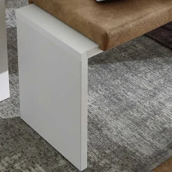 Wohnen Küchenbänke|Esszimmerbänke*Weiße Esstisch Bank mit Sitzkissen - Connassa