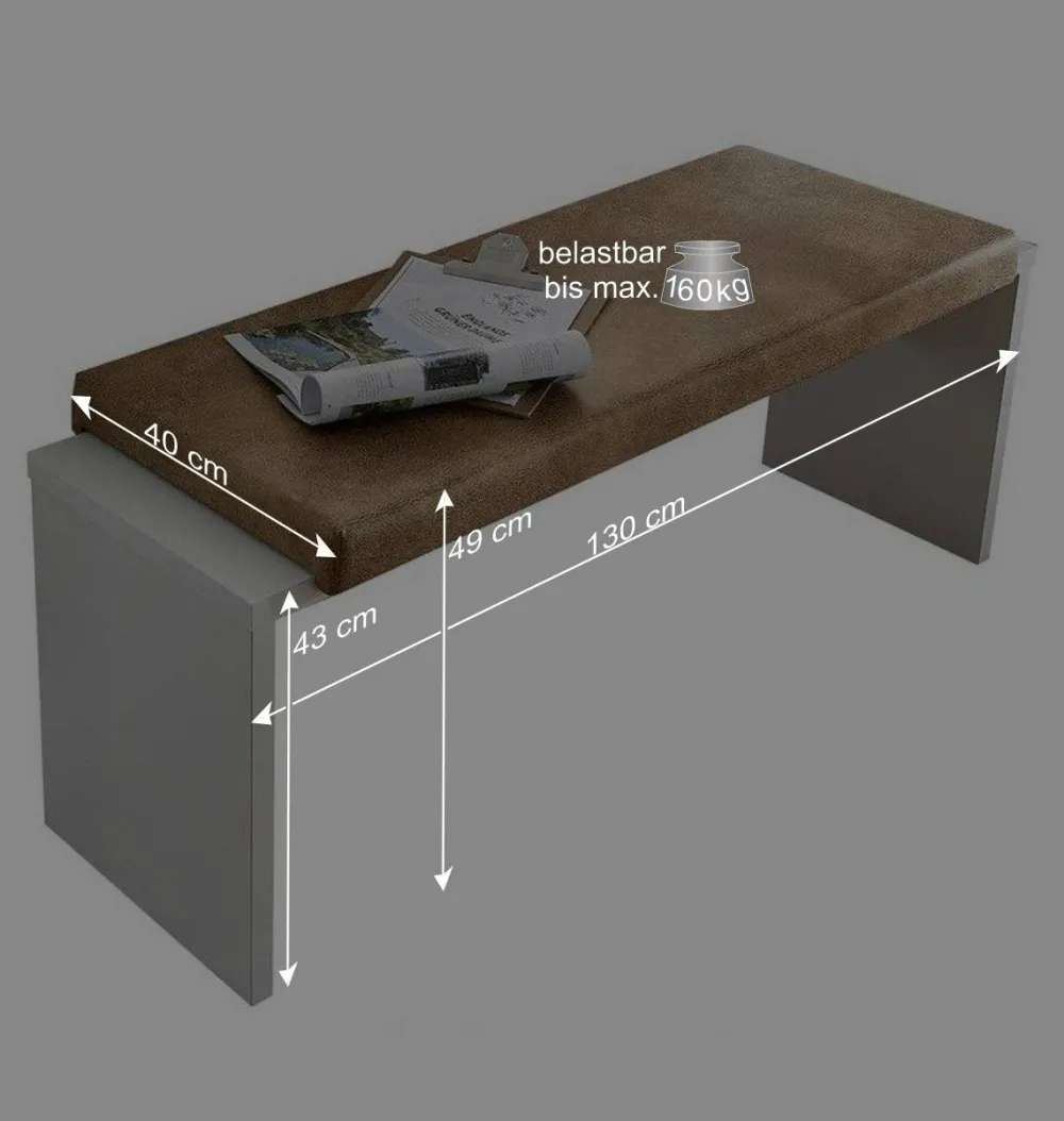 Wohnen Küchenbänke|Esszimmerbänke*Weiße Esstisch Bank mit Sitzkissen - Connassa