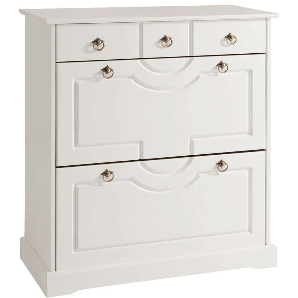 Wohnen Garderoben|Garderoben*Weiße Flurmöbel im Landhausstil - Vesrav (dreiteilig)