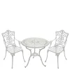 Wohnen Weiße Gartenmöbel aus Metall Aluminium - Leano (dreiteilig)