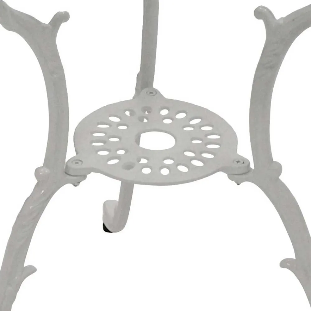 Wohnen Weiße Gartenmöbel aus Metall Aluminium - Leano (dreiteilig)