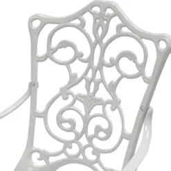 Wohnen Weiße Gartenmöbel aus Metall Aluminium - Leano (dreiteilig)