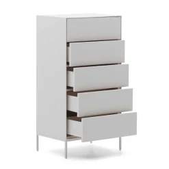 Wohnen Sideboards & Kommoden|Flurkommoden*Weiße Hochkommode mit Bodenfreiheit - Dresconio