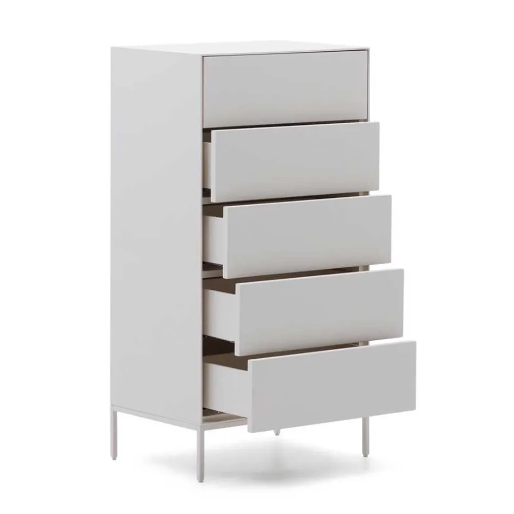 Wohnen Sideboards & Kommoden|Flurkommoden*Weiße Hochkommode mit Bodenfreiheit - Dresconio