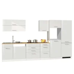 Wohnen Weiße Küche ohne Geräte - Cuneo III (achtteilig)