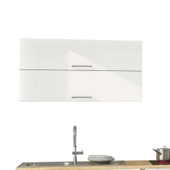 Wohnen Weiße Küche ohne Geräte - Cuneo III (achtteilig)