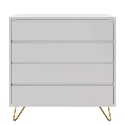 Wohnen Küchenschränke|Flurkommoden*Weiße Kommode mit niedrigen Haarnadel Beinen - Vair