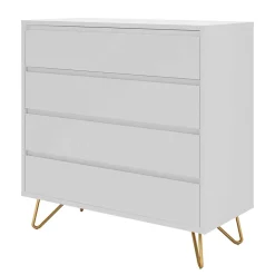 Wohnen Küchenschränke|Flurkommoden*Weiße Kommode mit niedrigen Haarnadel Beinen - Vair