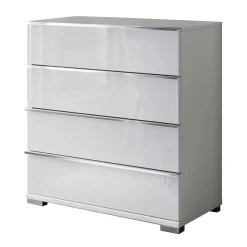 Wohnen Weiße Kommode mit vier Schubladen - Rocca