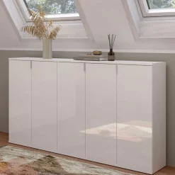 Wohnen Sideboards*Weiße Kommode 5-türig - Ejulia (dreiteilig)