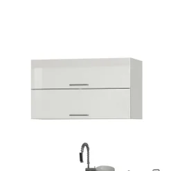 Wohnen Weiße Leerblock Küche 320cm - Cuneo (achtteilig)