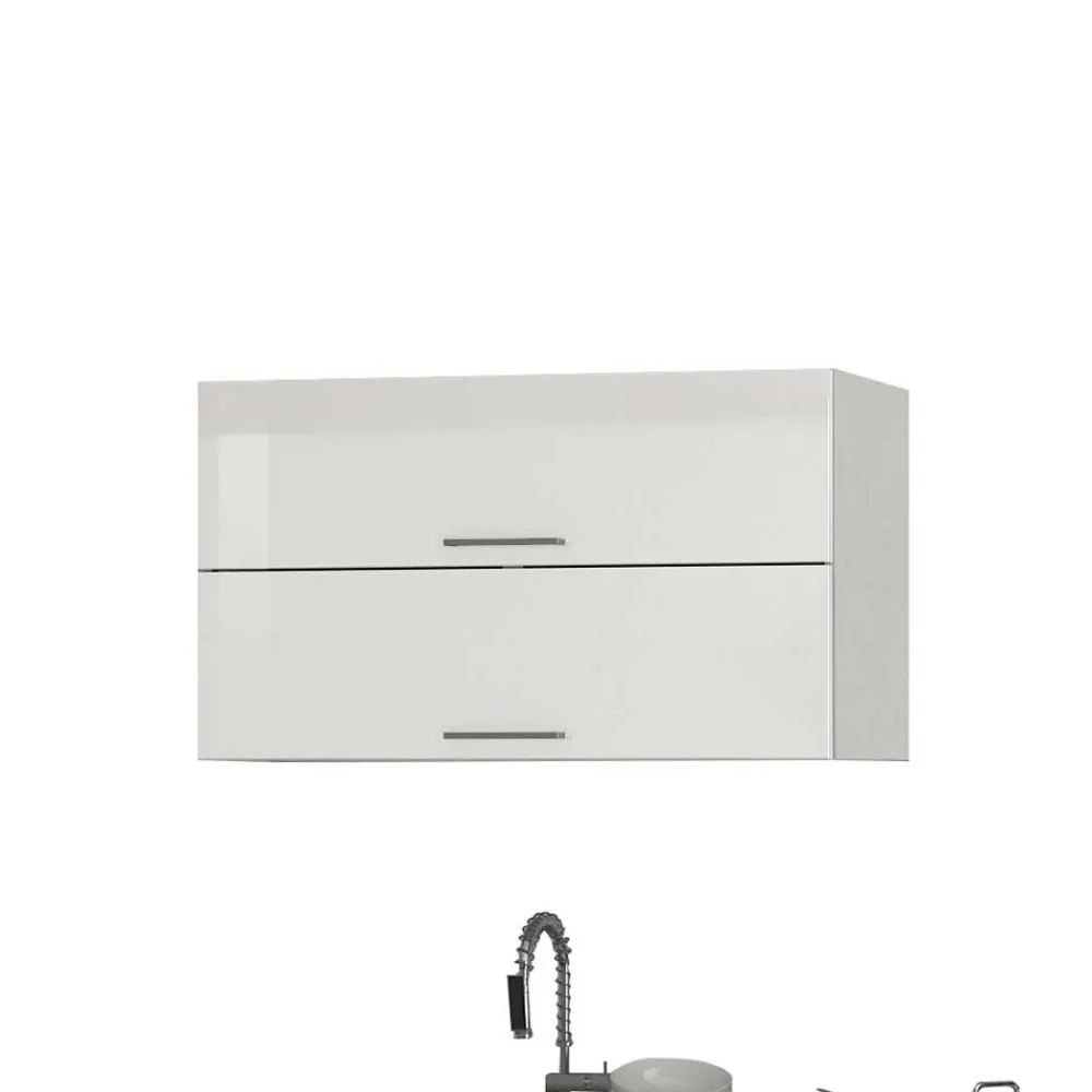 Wohnen Weiße Leerblock Küche 320cm - Cuneo (achtteilig)