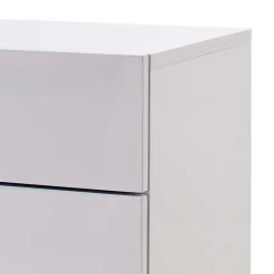 Wohnen Sideboards & Kommoden|Sideboards & Kommoden*Weiße Nachtkommode mit Bügelgestell Chrom Munarula 50x60x40 cm