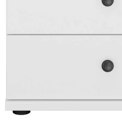 Wohnen Landhausmöbel|Kommoden*Weiße Nachtkommode mit drei Schubladen - Flinn