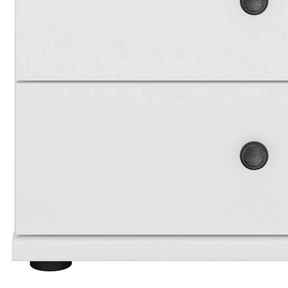 Wohnen Landhausmöbel|Kommoden*Weiße Nachtkommode mit drei Schubladen - Flinn