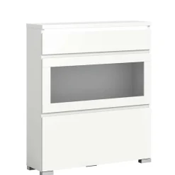 Wohnen Schuhschränke*Weiße Schuhkommode mit Schublade & Schuhklappe - Dany