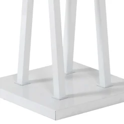 Wohnen Weiße Standgarderobe mit 12 Haken in Chrom - Traly