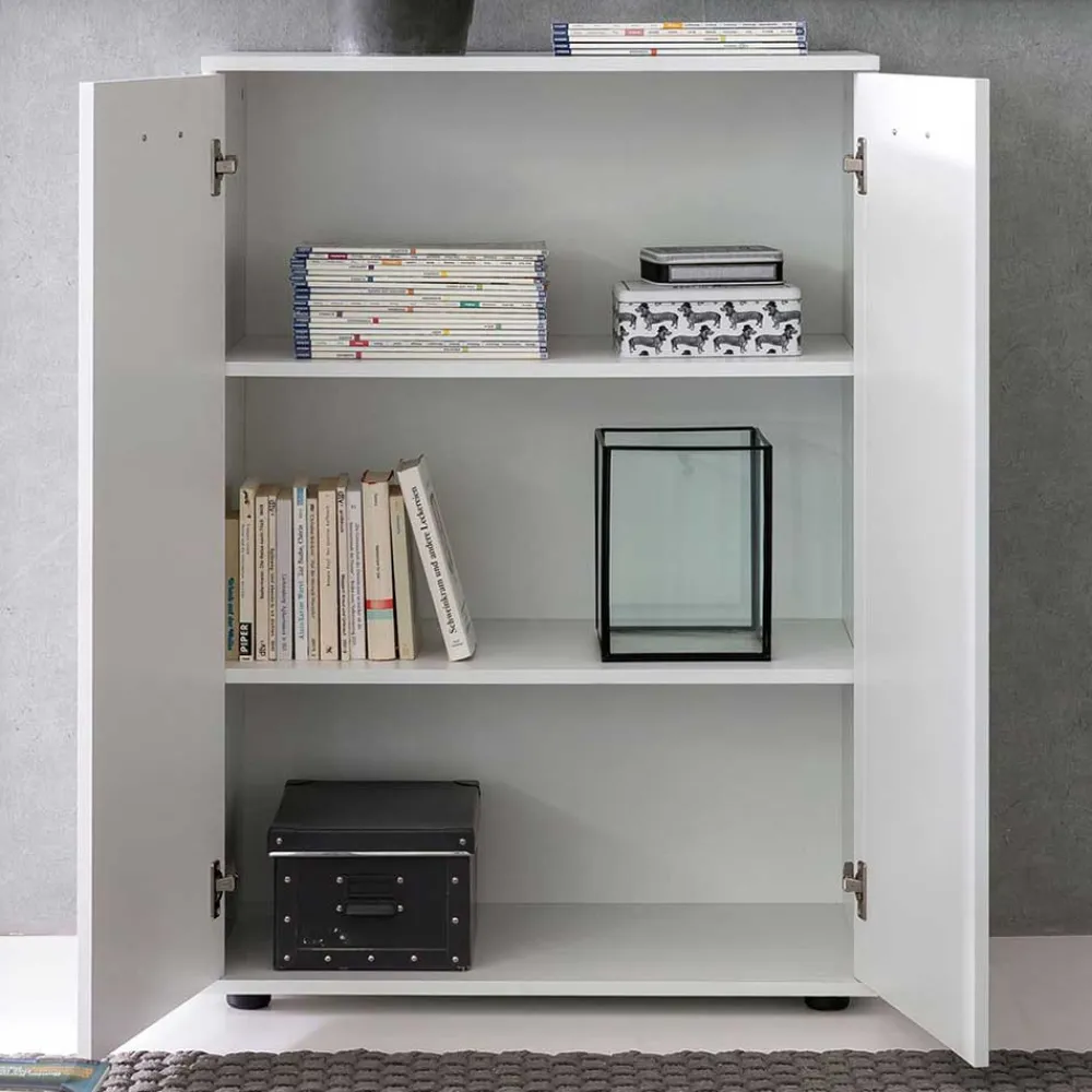 Wohnen Weiße Türen Kommode 104 cm hoch - Luan