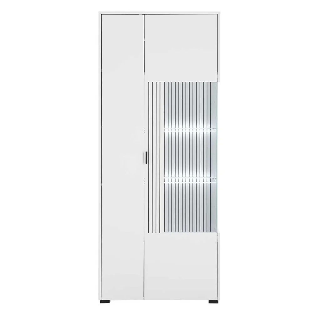 Wohnen Weiße Vitrine fürs Wohnzimmer - Dualkos