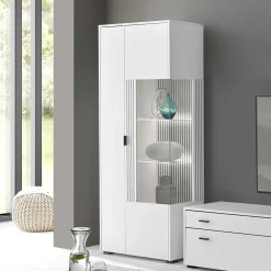 Wohnen Weiße Vitrine fürs Wohnzimmer - Dualkos