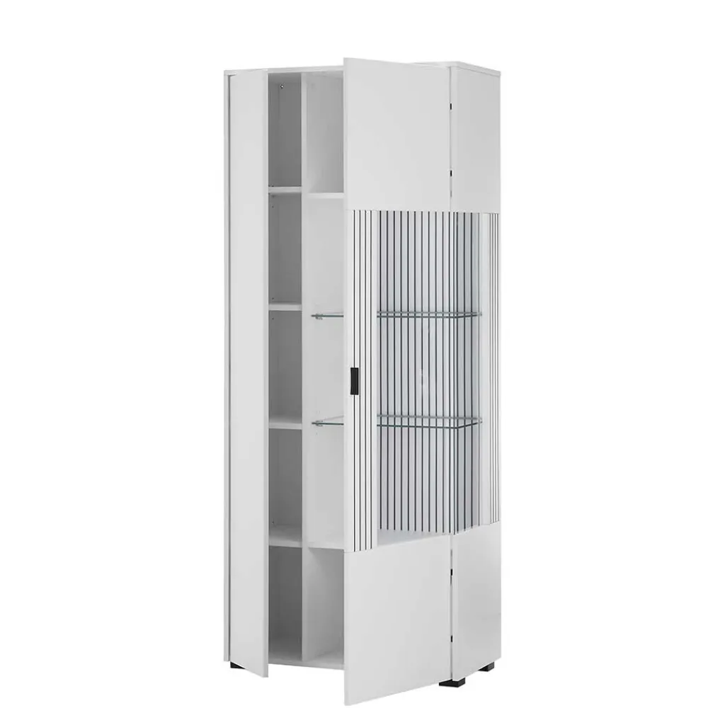 Wohnen Weiße Vitrine fürs Wohnzimmer - Dualkos