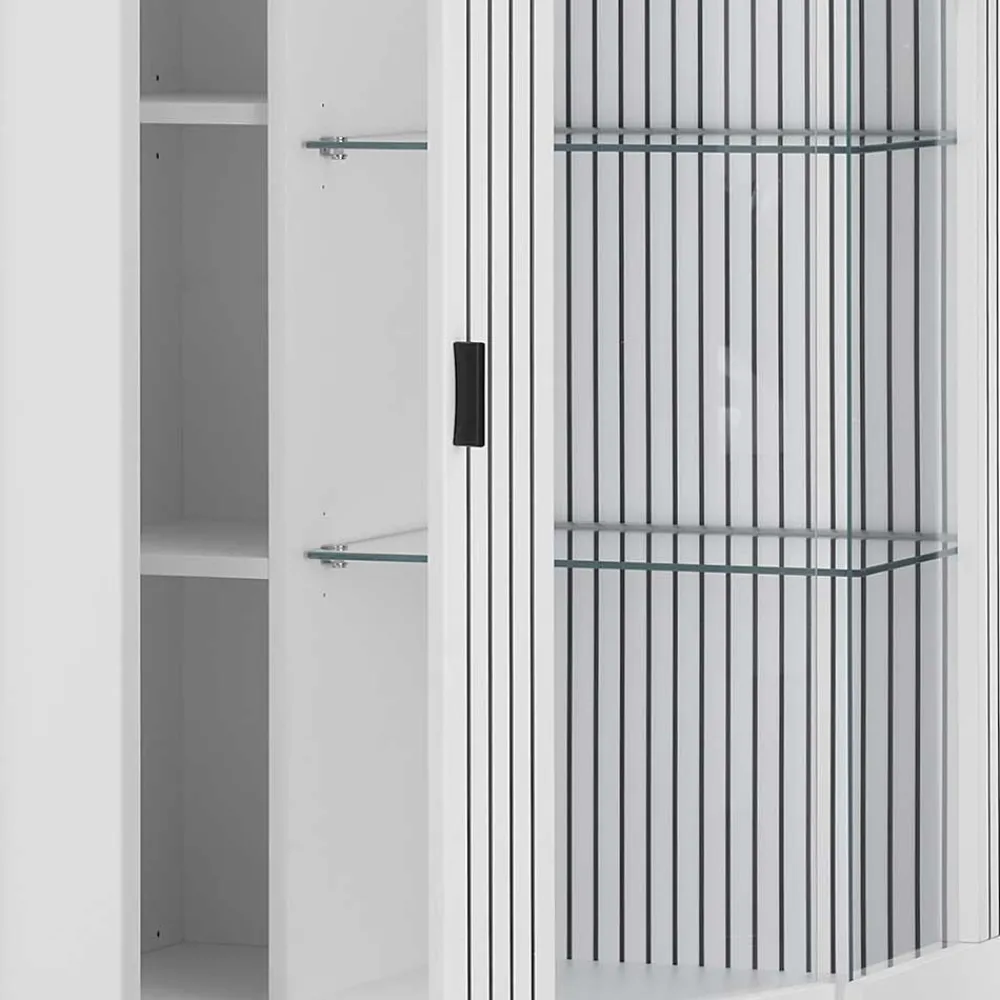 Wohnen Weiße Vitrine fürs Wohnzimmer - Dualkos