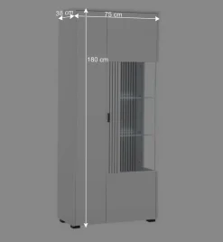 Wohnen Weiße Vitrine fürs Wohnzimmer - Dualkos