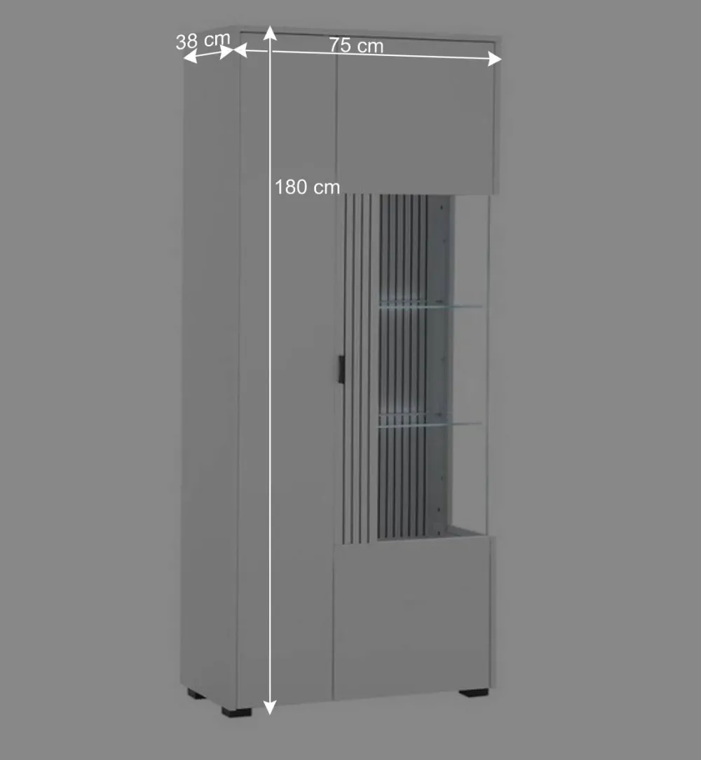 Wohnen Weiße Vitrine fürs Wohnzimmer - Dualkos