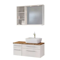 Wohnen Weiße Waschtisch Möbel komplett - Enwicos (dreiteilig)